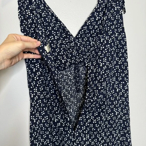 Diane Von Furstenberg Emma Crepe-Blend Midi Dress Size 8 Tie Shoulder Sleeveless - Picture 9 of 11